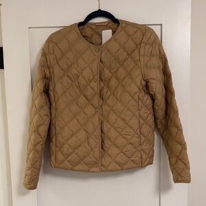 Uniqlo Tan Quilted Women's Jacket, Brand New With Tag
